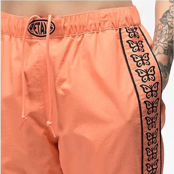 Monarch Orange Crinkle Pants - Picture 2 of 4